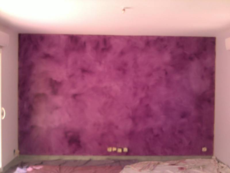 Pose d'une cire décorative sur des murs intérieurs de salon vers Ensuès Cote Bleue